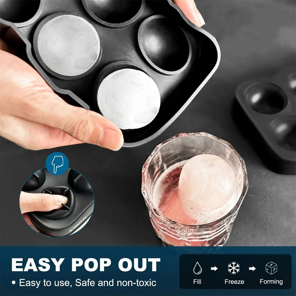 6 Grid Round Square Ice Cube Maker