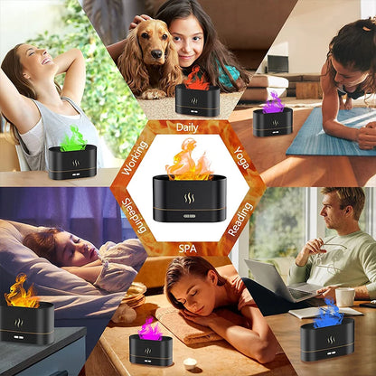 Flame Air Humidifier USB Aroma Diffuser