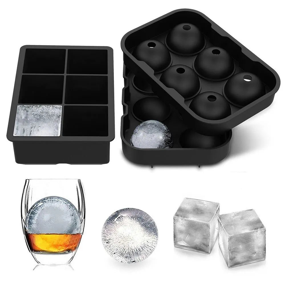 6 Grid Round Square Ice Cube Maker